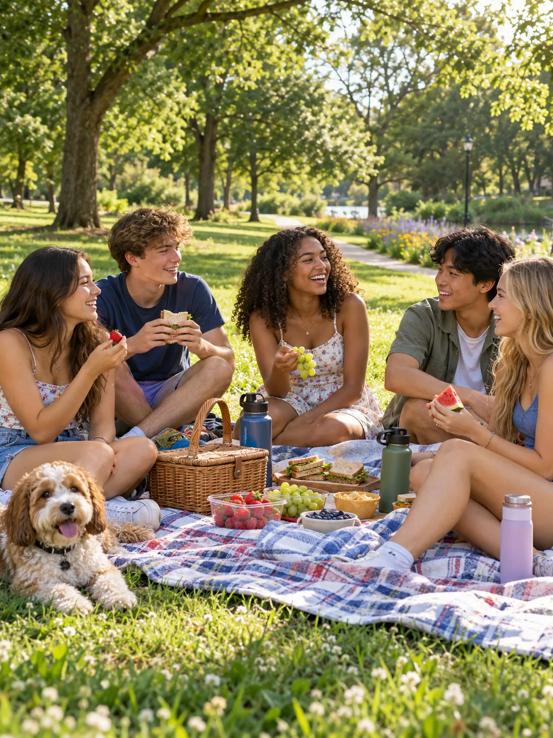Zdjęcie 2: piknik ze znajomymi w parku